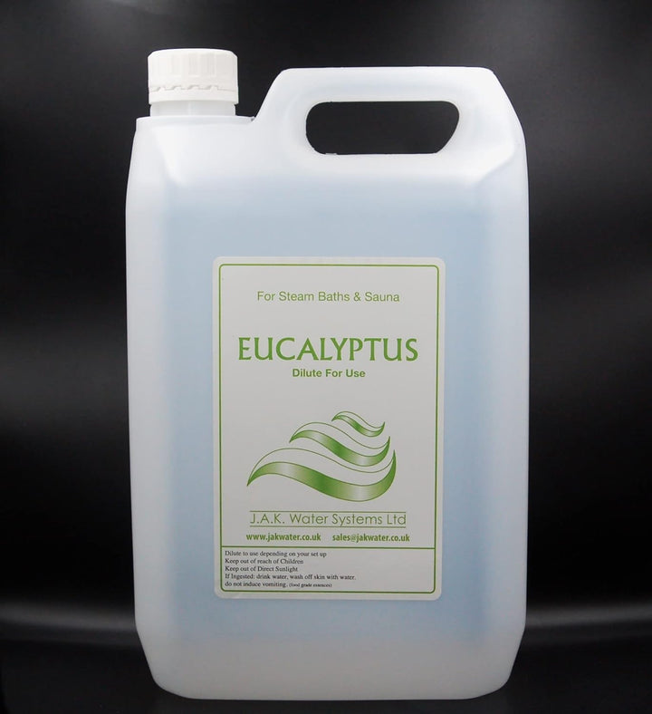 Sauna and Steam Room Fragrance, 5 Litres Concentrated Formula 20 to 1 Dilution Ratio (Eucalyptus)