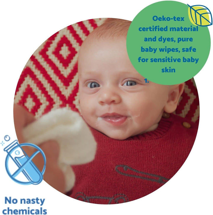 - Organic Premium White Heavyweight Cotton 25 Pack Baby Wipes - 15X15Cm Reusable Towelling Wipes, Extra Soft & Perfect for Cleansing Baby'S Hands and Face | Eco Friendly