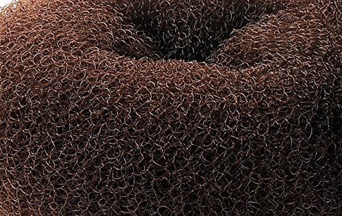 2-Piece Extra Large Size Hair Bun Donut Maker, Ring Style Chignon Buns Maker (4.3 In. for Thick & Long Hair) - Brown