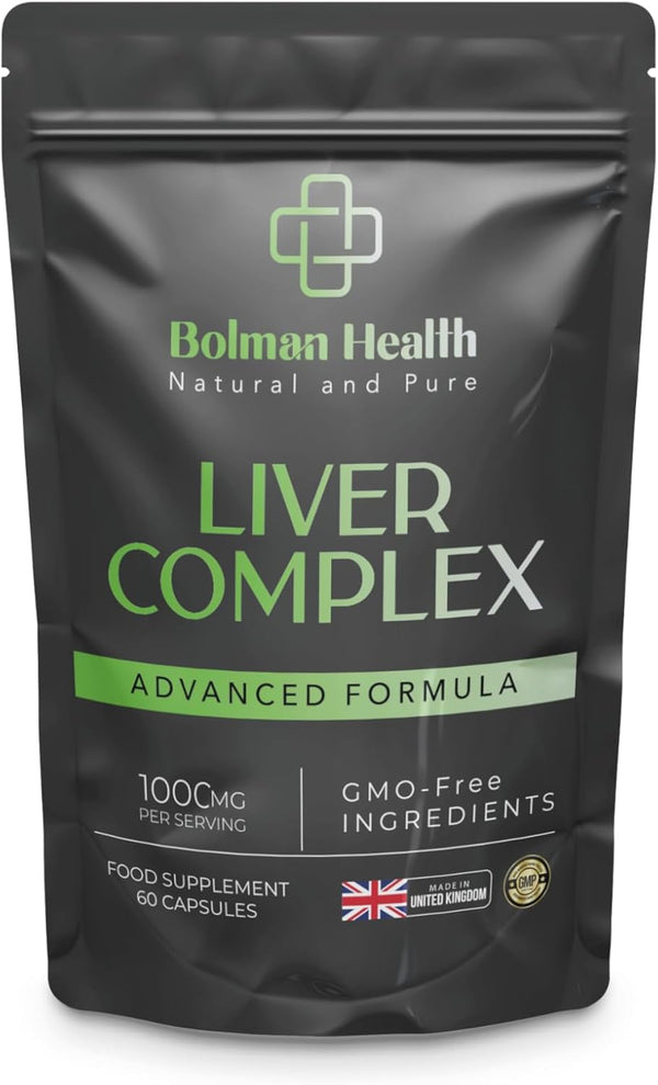 Liver Complex | 60 Capsules | 30 Day Supply | Advanced Formula with TUDCA, NAC & Psyllium Husk | Supports Liver Function, Detox, Digestion & Well-Being | Gmo-Free | Vegan Friendly | UK Made