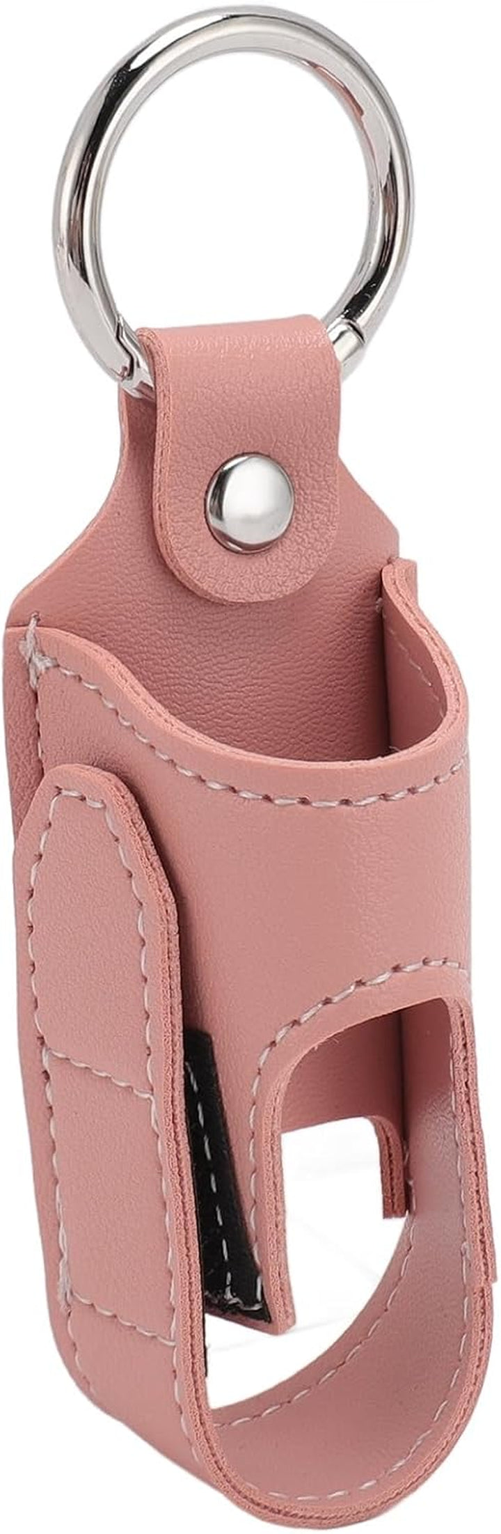 Protective Asthma Inhaler 2Pcs Asthma Inhaler Holder Portable Storage Protective PU Leather Case for Travel (Pink)
