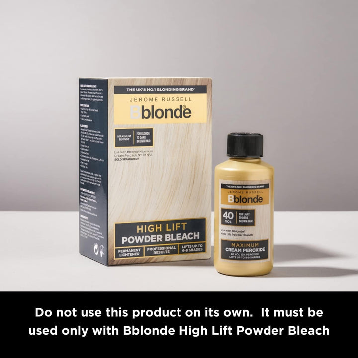 Bblonde Cream Peroxide, 40 Volume, 12% Peroxide, Lifts 8-9 Levels, 75Ml