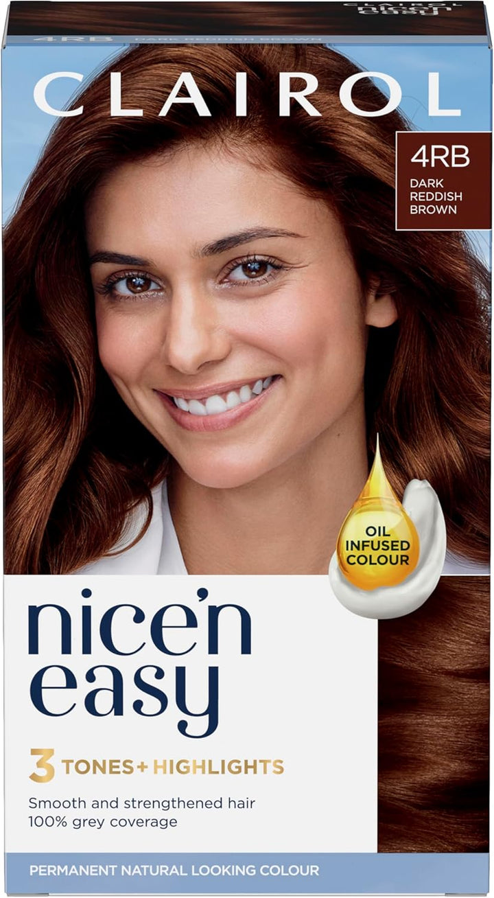 Nice'N Easy Crème, Natural Looking Oil Infused Permanent Hair Dye, 6R Light Auburn, Packaging May Vary