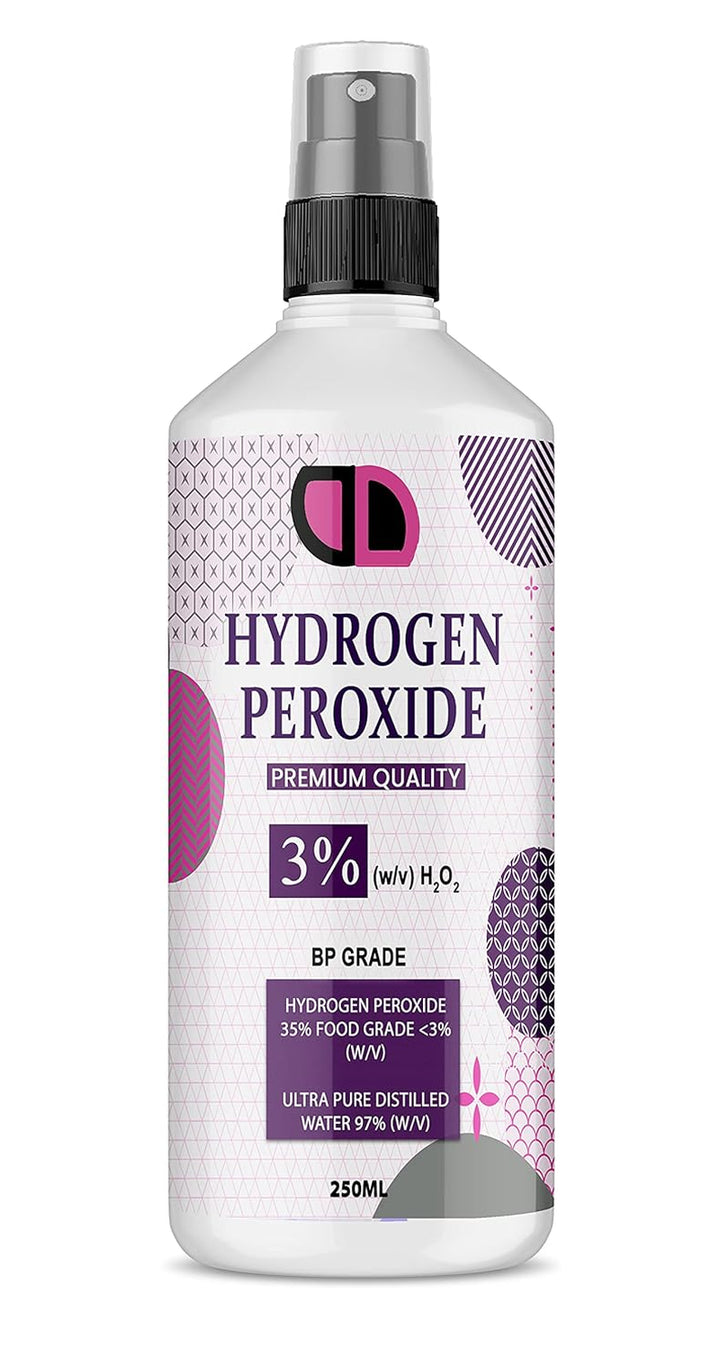 Food Grade Hydrogen Peroxide 3% (H2O2) VARIOUS SIZES CAP/SPRAY (30ML CAP)