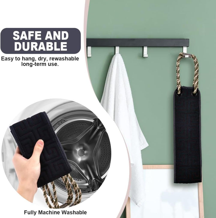Exfoliating Back Scrubber for Shower, 37 Inches Back Washer with Handles, Soft Shower Bath Scrub for Women and Men, Double-Side Use Exfoliate Washcloth Bath Tool to Scrub Your Body Deeply