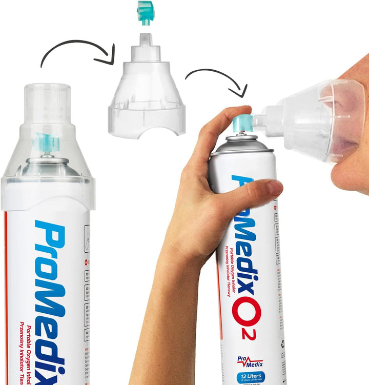 PR-994 Portable Oxygen Inhaler 12L in a Can 99.4% with Mouthpiece (Lot De 1)