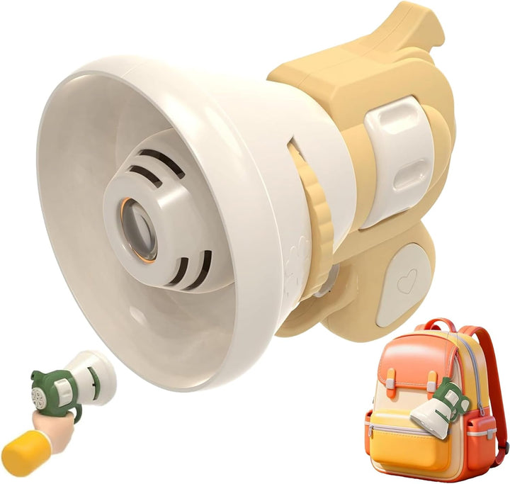 Hilarious Costume Projector & Voice Changer Speaker, Prank Voice Props Can Record Audio, Transformation Projector Speaker, Handheld Projectors Bag Charm for Both Adults and Children (Green)