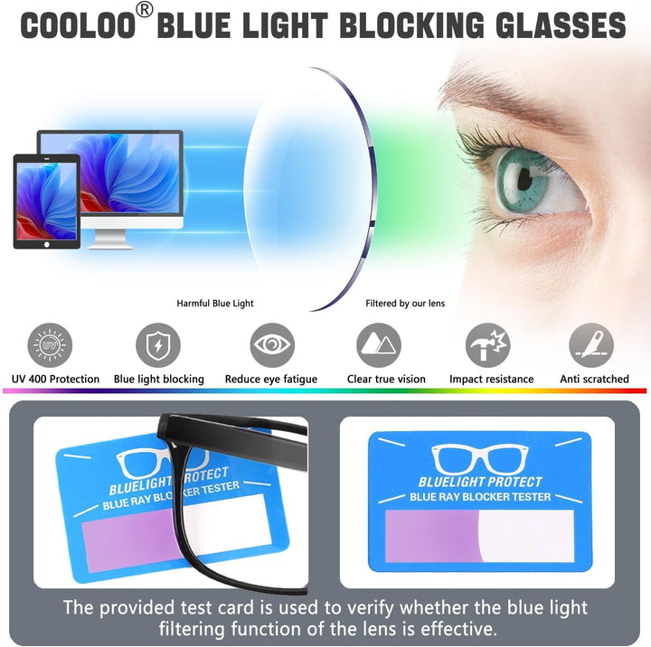 Blue Light Blocking Glasses, Gaming Computer Glasses anti Glare Headache Eyes Strain Glasses with Blue Light Filter, Super Light Weight Fashion