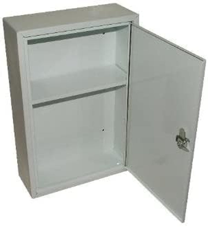 Medicine Cabinet Steel First Aid Storage - Wall Mount Lockable Metal Case Box - Ideal for Home, School, Office - Emergency Locker Medical Cabinet - 21.5 X 8 X 32Cm
