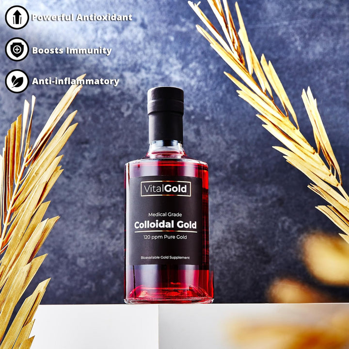 Colloidal Gold 120 PPM - 500Ml - Ultra Strength Gold Supplement