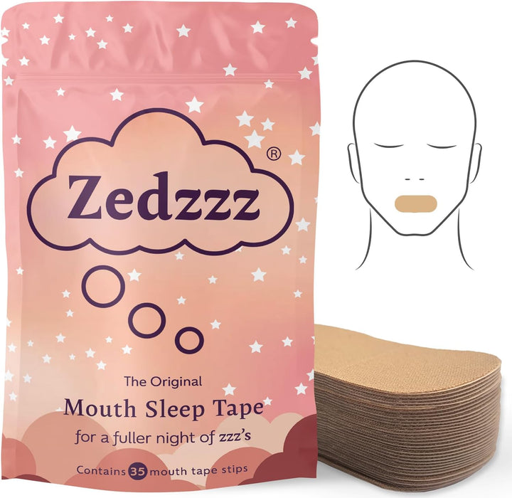 Zedzzz Lavender Scented Mouth Tape for Sleeping (35 Strips) | anti Snoring Aid for Men & Women | 5+ Weeks of Sleep Tape | Sleep Aid | anti Snoring Mouth Tape | Lavender Scented Mouth Tape for Sleeping