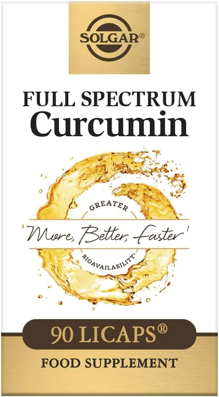 Full Spectrum Curcumin Softgels - Pack of 90 - Potent Antioxidant - Faster Absorption - Free from Sugar, Salt, Starch, Gold