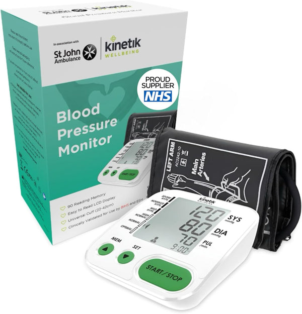 Home Use Blood Pressure Monitor - Used by the NHS - Fully Automatic Upper Arm Blood Pressure Machine with Universal Cuff (22-42Cm), Digital Sphygmomanometer Tester Kit