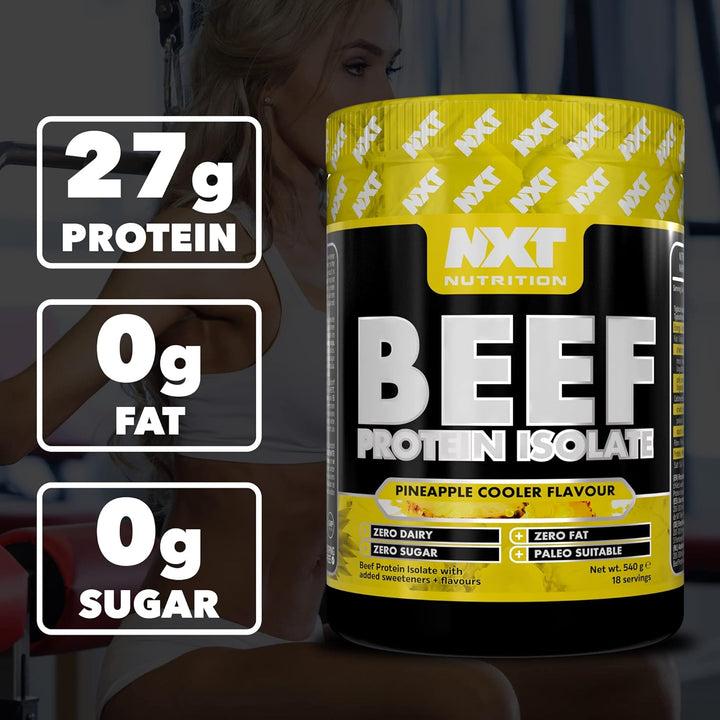 NXT Beef Protein Isolate 540G - High Protein Powder in Natural Amino Acids - Paleo, Keto Friendly - Dairy and Gluten Free | 540G (Pineapple)