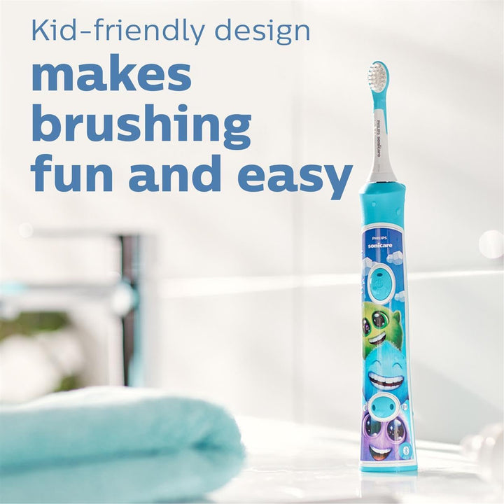 Sonicare for Kids Original Compact Sonic Toothbrush Heads for 3+-Year-Old Kids – 4 Unit Pack in Blue (Model HX6034/33)