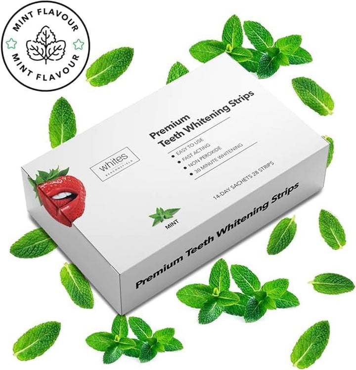 Teeth Whitening Strips, 28 Strips (14-Day Treatment) – Non-Peroxide Formula, Enamel-Safe, Brighten Teeth Fast, Removes Coffee, Wine, Smoke Stains, Safe for Sensitive Teeth