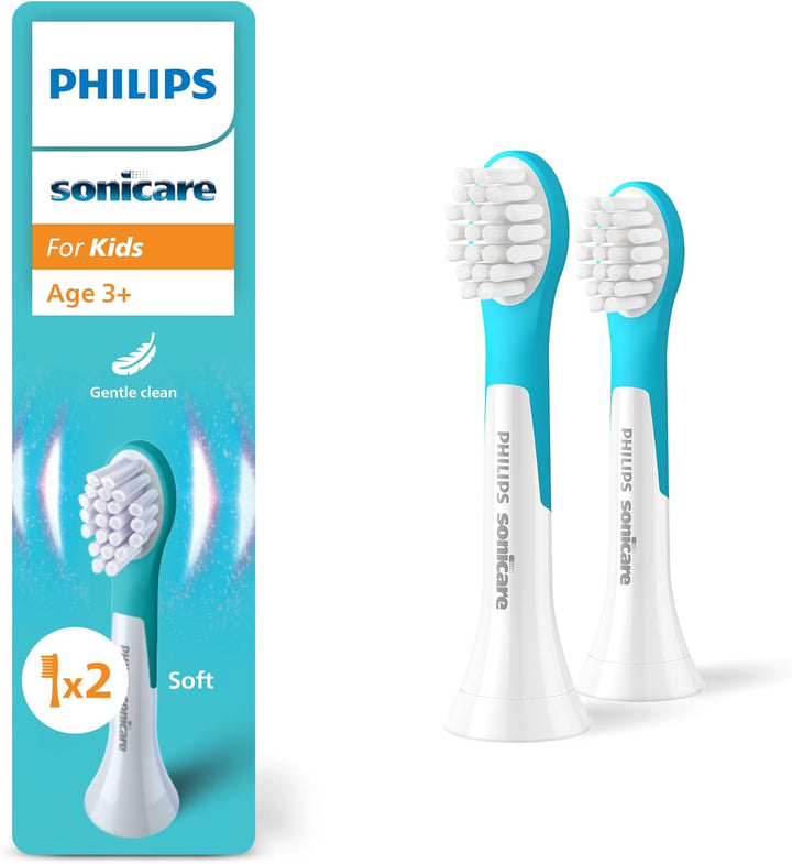 Sonicare for Kids Original Compact Sonic Toothbrush Heads for 3+-Year-Old Kids – 4 Unit Pack in Blue (Model HX6034/33)