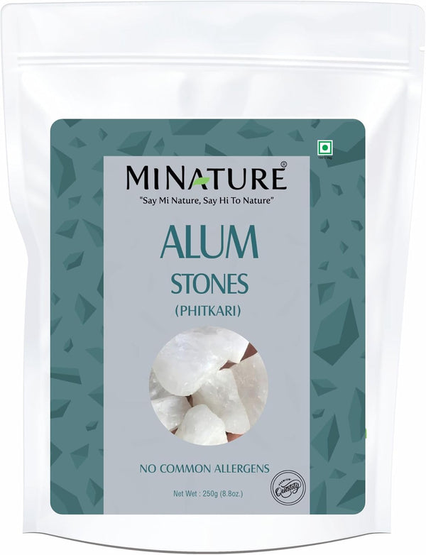 Mi Nature Potassium Alum Stone 250G |Phitkari Block| Pure Fitkari for Post Shave Care | Skin Care & Multiple Uses| Natural Deodorant