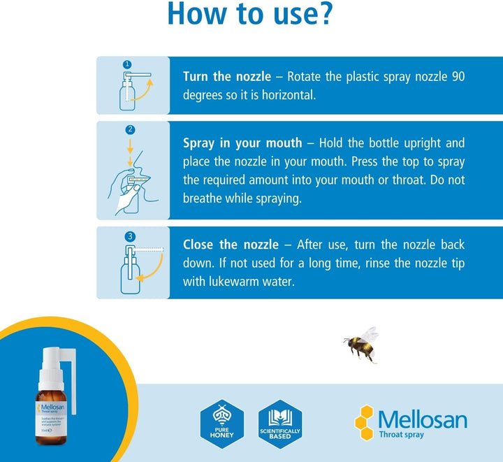 Throat Spray 15Ml – Natural Sore Throat Relief with Honey, Thyme & Camomile – Ideal for Singers, Teachers & Speakers – Soothes Tickly and Irritated Throats