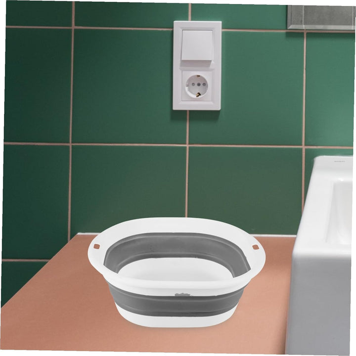 Portable Foldable Wash Basin for Newborns Lightweight Bath Tub with Space-Saving Design and Hanging Hook Multipurpose Portable Tub for Home Kitchen Outdoor Camping Use