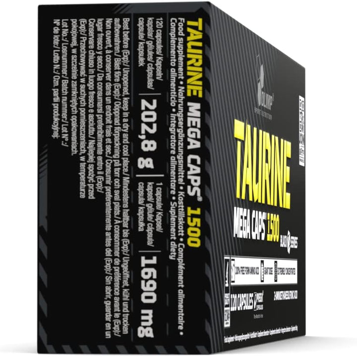 Olimp Labs Taurine Capsules, 1500 Mg, Pack of 120 Mega Capsules