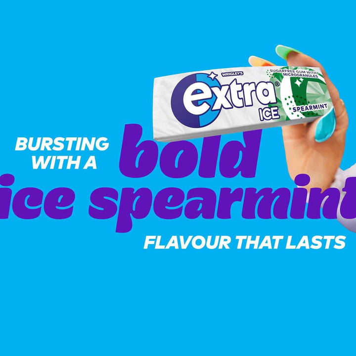 Chewing Gum, Sugar Free, Ice Spearmint Flavour, Chewing Gum Bulk, 30 Packs of 10 Pieces