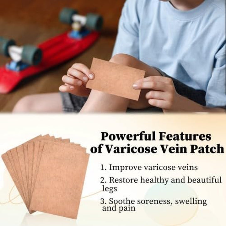 12Pcs Varicose Veins Treatment for Legs, Spider Veins Removal for Legs Treatment Patch, Natural Varicose Veins Patch Relief Leg Pain Strengthen Capillary Health & Improve Blood Circulation