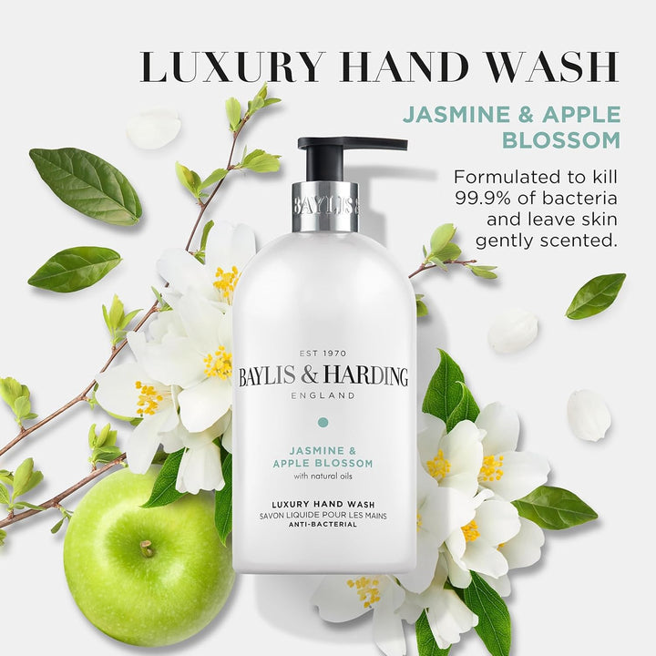 Jasmine and Apple Blossom Anti-Bacterial Hand Wash, 500 Ml (Pack of 3) - Vegan Friendly