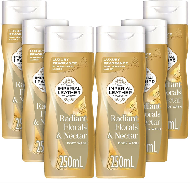 Blue Cypress & Eucalyptus Body Wash Shower Gel, Signature Oil Blend, Creamy Indulgent Lather, Luxury Fragrance, Bulk Buy, Pack of 6 X 250Ml