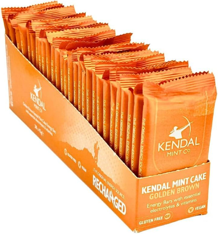 KMC Energy Bars Pocket-Sized, Original Flavour, Kendal Mint Cake Recharged, Vegan, Gluten Free with Essential Electrolytes & Vitamins35G (Original, Pack of 6)