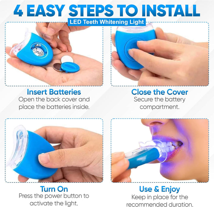 Teeth Whitening LED White Light for Home Use- Speed up Whitening Process for a Quicker Whiter Smile