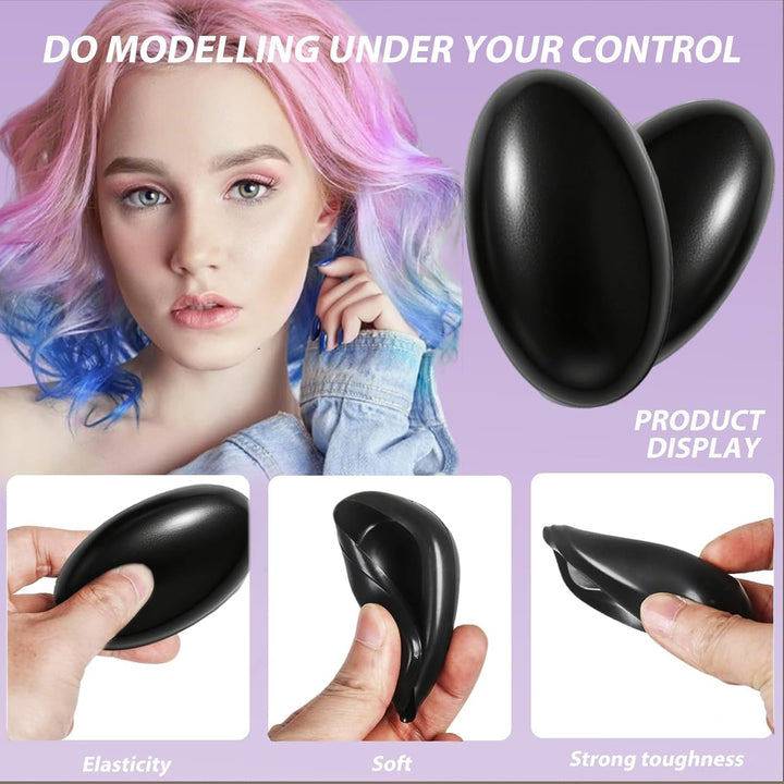 Hair Dye Brush and Bowl Set, 6Pcs Hair Colour Brush and Bowl Tool, Brush Double-Sided Comb, Dye Brush, Ear Cover, Hair Colouring Tools for Home Salon Beauty