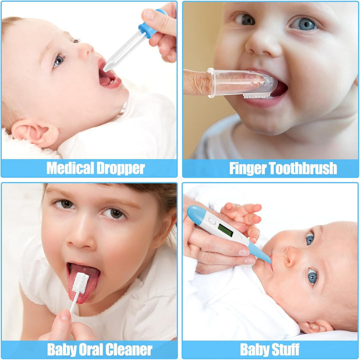 Baby Healthcare and Grooming Kit for Newborn Kids, 36PCS Upgraded Safety Care Kit, Nursery Health Set, Products Blue-18Pcs