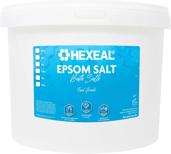 Epsom Salt 10Kg – 10Kg Bucket of Food Grade Magnesium Sulphate for Bathing, Gardening & Household Use – Suitable for Personal Care, Soil Enrichment, and More
