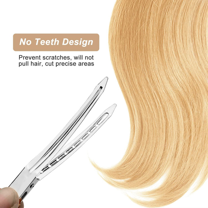 Duck Bill Hair Clips 24 PCS, Rustproof Metal Alligator Curl Clips, Pin Curl Clips, Silver Metal Hair Styling Clips for Sectioning, Curls & Extensions DIY Accessories (3.50 Inch)