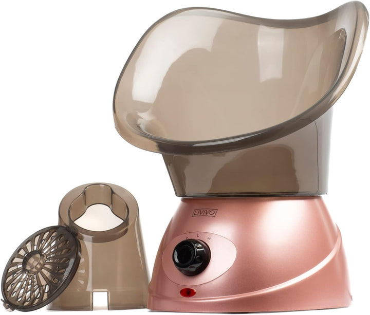 Face Spa Facial Steamer and Nasal Steam Inhaler Set - 2-In-1 Aromatherapy Sauna for Sinus, Cold & Flu Relief and Deep Cleansing Face Steamer with Dual Nose Cones (Blue)