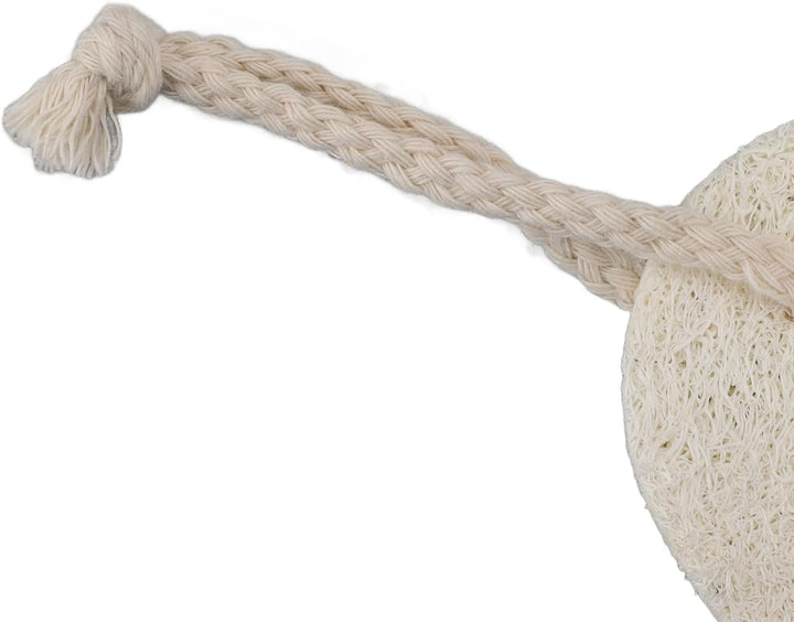 Loofah Dish Scrubber, 10Pcs 3.15X4.72In with Rope High Water Absorption Dishwashing Pad Body Scrubber for Kitchen, Made from Loofah Fibers