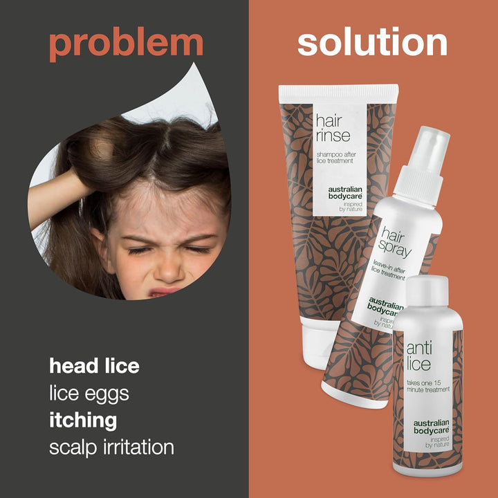 Lice Kit with Tea Tree Oil - Ultimate Solution for Lice and Nits Infestations with Hair Rinse, Hair Spray, and Anti-Lice Treatment - Safe for All Hair Types