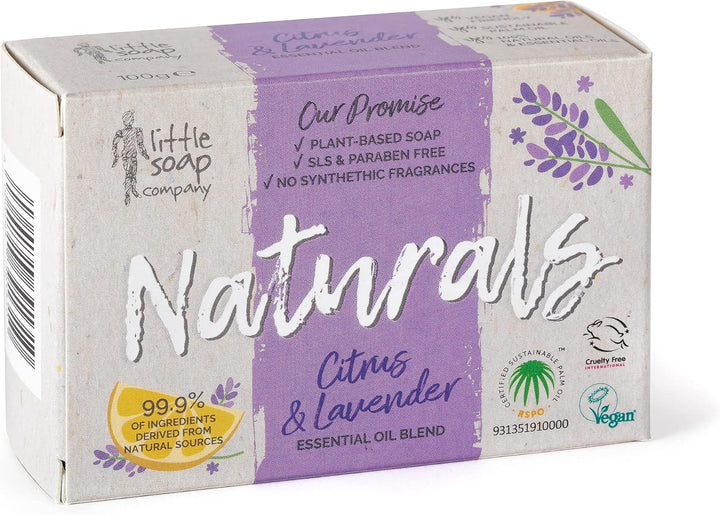 Naturals Range - Bar Soap | Vegan, Cruelty Free, No SLS or Parabens, Refreshing Cleansing Soap Bar, Natural Eco Friendly Body & Hand Soap, 100G (Lemon Zest)