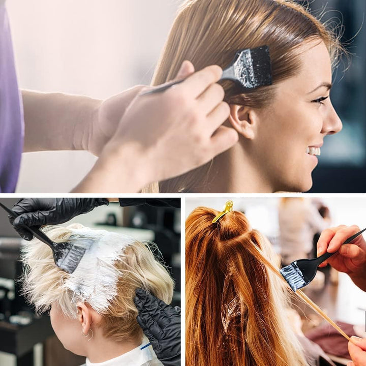 4 Pcs Hair Coloring Brushes, Hair Dye Kit, Double Sided Hair Dying Brushes Tint Comb Set, DIY Salon Hair Dye Brush and Bowl Set with Hair Dying Mixing Bowl