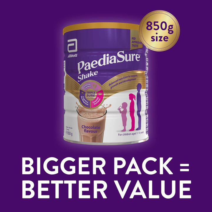 Paediasure Shake – Chocolate Flavour – 850G – Balanced Nutritional Supplement Drink – Multivitamin for Kids – with Protein, Carbohydrates & Minerals – Supports Growth & Development – Vegetarian