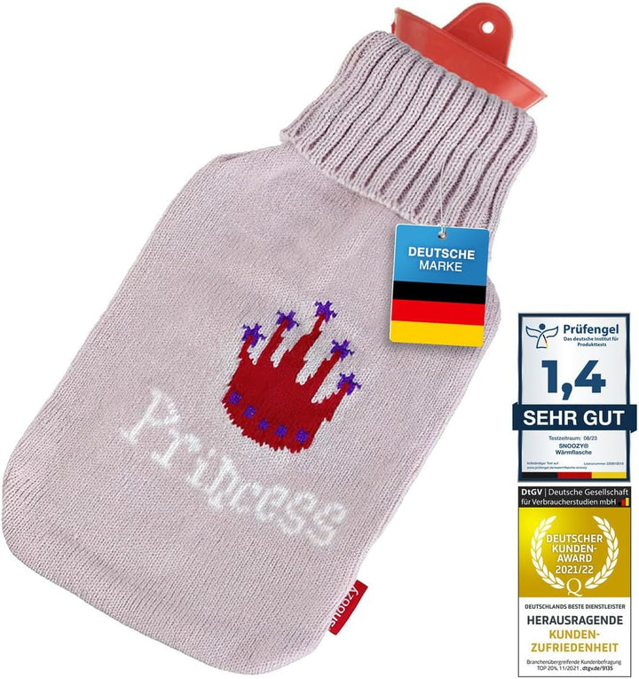 ® Hot Water Bottle with Soft and Cuddly Cover XXL with 2 Litre Volume for Long-Lasting Warmth; 100% Natural Rubber. (Without Cover)