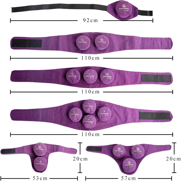 Smokeless Moxibustion Box Include 4 Boxes Portable Moxibustion Box Rotary Temperature Regulating Cover Smoke Proof and Scald Proof Where Is the Pain, Where Is the Moxibustion (3 Holes)