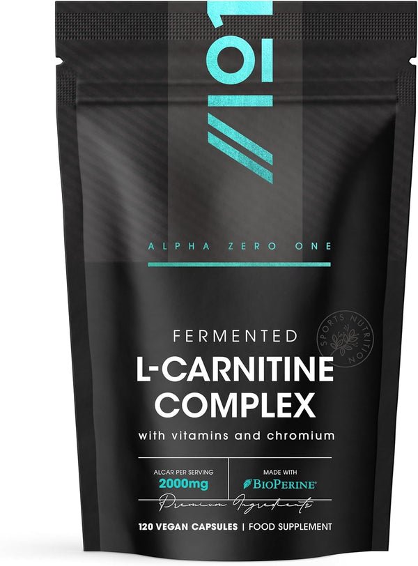 L-Carnitine 2000Mg with Bioperine - 120 Capsules - Energy & Metabolism Support - High Strength Acetyl L-Carnitine Complex (30 Day Supply) by