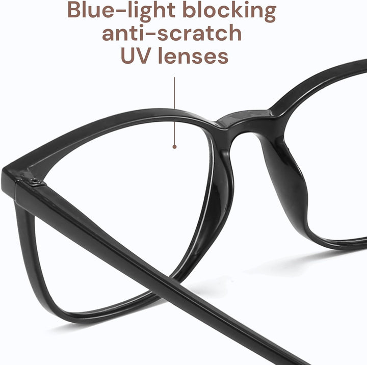 Ultralight Blue Light Glasses for Women - 99% Protection Computer Glasses for All Day Comfort - anti UV Glare & Eyestrain