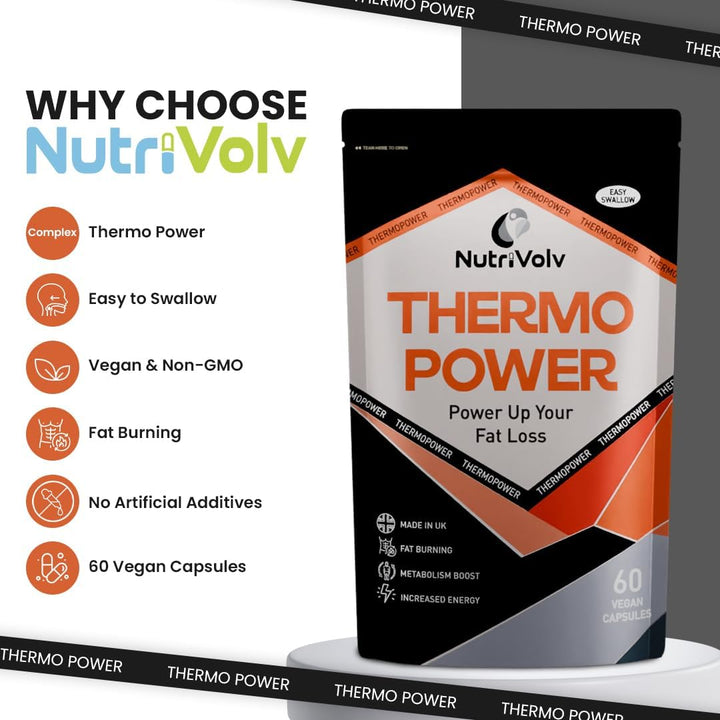 Thermopower 1000Mg | Thermogenic Fat Burner Increased Energy & Boost Performance | 60 Capsules