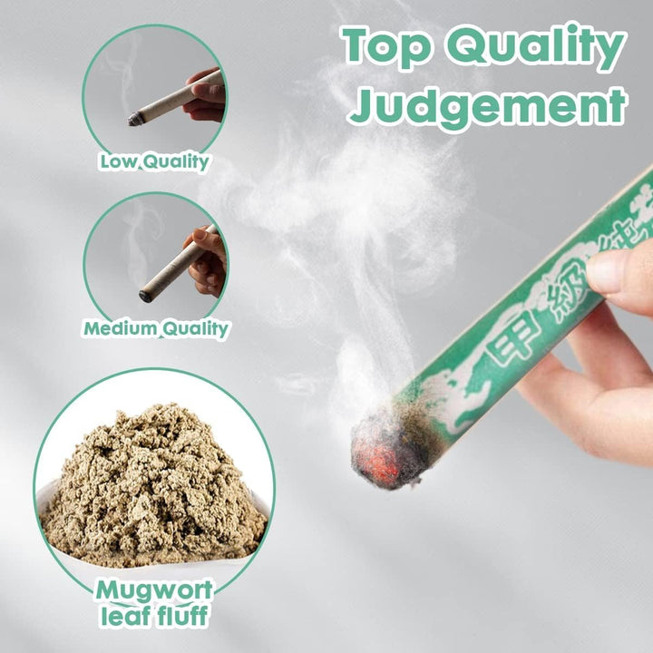 Moxa Sticks -  10 Rolls Pure Moxa Rolls for Mild Moxibustion Health Care Relieve Body Pain Massage