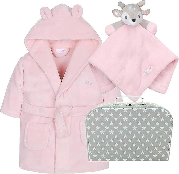 Newborn Baby Boy Gift Set Personalised New Baby Gift Blue Baby Dressing Gown Comforter Hamper Present