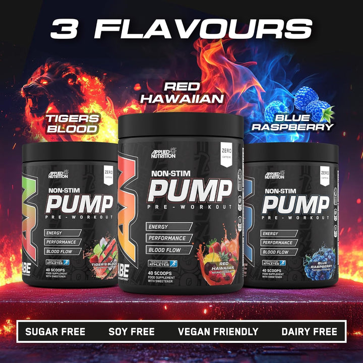 ABE Pump Pre Workout - All Black Everything Stim Free Pump Pre Workout Powder | Pump, Energy & Strength with Citrulline, Creatine, Beta-Alanine (500G - 40 Servings) (Tigers Blood)