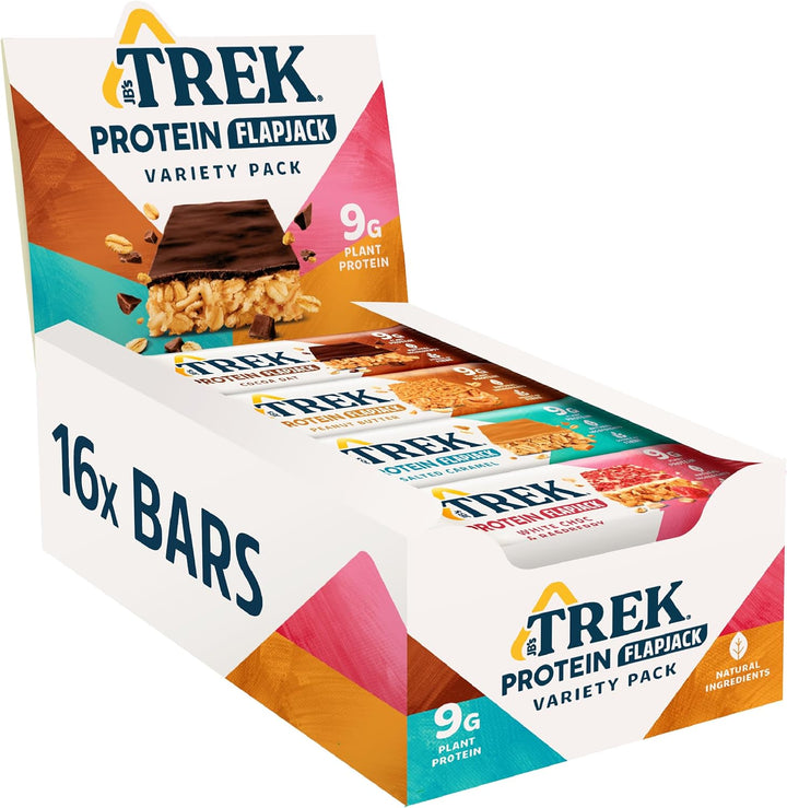 High Protein Flapjack Cocoa Oat, 50 G - Gluten Free Bars – Healthy Snack Bars – Plant Based Protein - Vegan Bars (Pack of 16 Bars) | L0572375-P107199021-M107199013